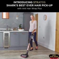 Shark IZ400UK Stratos Anti Hair Wrap Plus Cordless Stick Vacuum Cleaner Charcoal Grey and Rose Gold - CLEARANCE