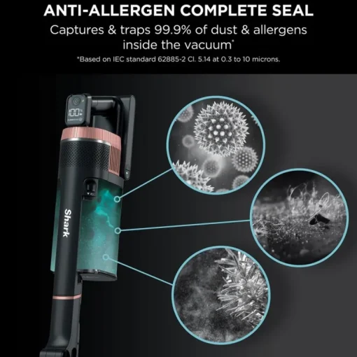 Shark IZ400UK Stratos Anti Hair Wrap Plus Cordless Stick Vacuum Cleaner Charcoal Grey and Rose Gold - CLEARANCE