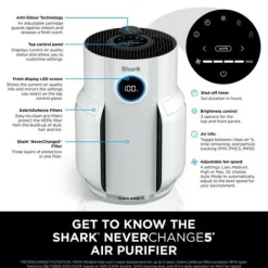 Shark NeverChange5 Air Purifier White HP150UK