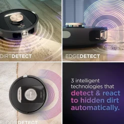 Shark RV2820VEUK PowerDetect Self-Empty Robot Vacuum with Up to 100 Min Minutes Run Time Black
