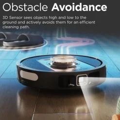 Shark RV2820VEUK PowerDetect Self-Empty Robot Vacuum with Up to 100 Min Minutes Run Time Black