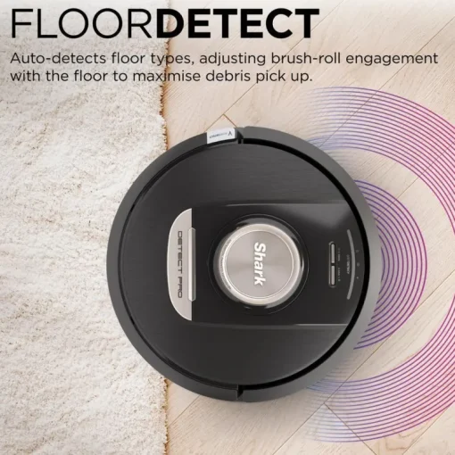 Shark RV2820VEUK PowerDetect Self-Empty Robot Vacuum with Up to 100 Min Minutes Run Time Black