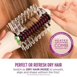 Shark SmoothStyle HT212UK Hot Brush and Smoothing Comb with Storage Bag