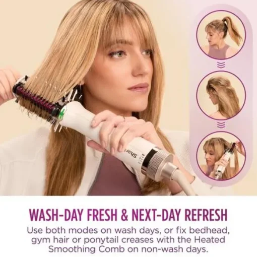 Shark SmoothStyle HT212UK Hot Brush and Smoothing Comb with Storage Bag