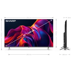 Sharp 4T-C55GM6141KB 55 Inch 4K UHD Quantum Dot Frameless Smart TiVo TV 2024