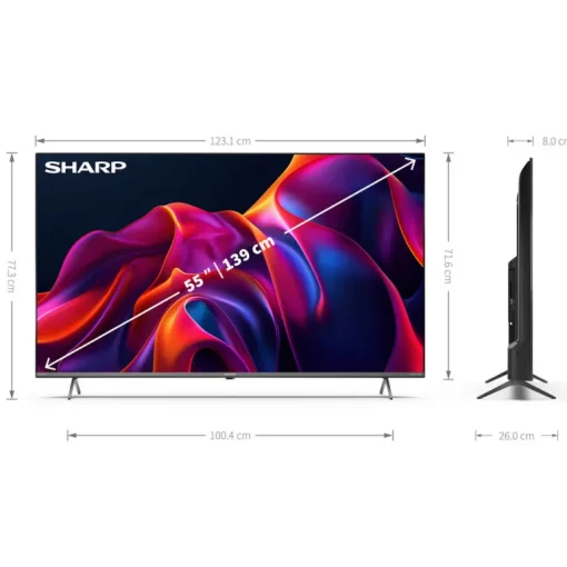 Sharp 4T-C55GM6141KB 55 Inch 4K UHD Quantum Dot Frameless Smart TiVo TV 2024