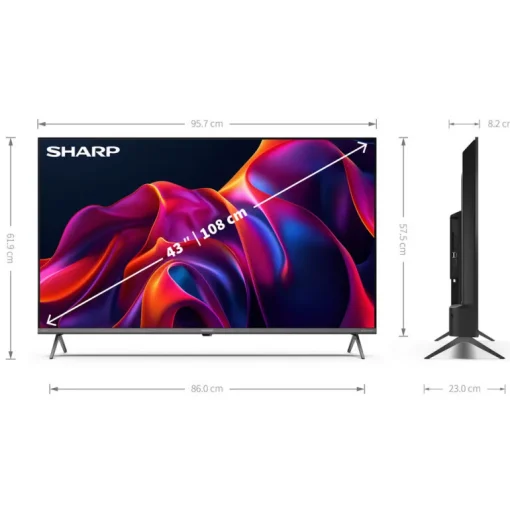 Sharp 4T-C43GM6245KS 43 Inch 4K UHD Quantum Dot Frameless Smart TiVo TV 2024