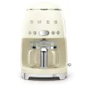 Smeg DCF02CRUK 50s Retro Style Drip Coffee Machine Cream