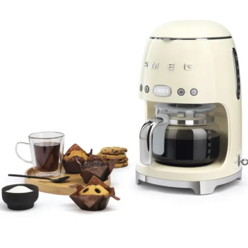 Smeg DCF02CRUK 50s Retro Style Drip Coffee Machine Cream
