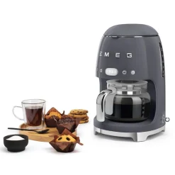 SMEG DCF02GRUK 50s Retro Stye Drip Coffee Machine Slate Grey