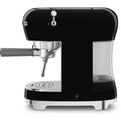 Smeg ECF02BLUK 50s Retro Style Espresso Coffee Machine with Steam Wand Black
