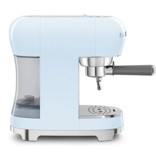 Smeg ECF02PBUK 50s Retro Style Espresso Coffee Machine with Steam Wand Pastel Blue