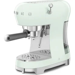 Smeg ECF02PGUK Espresso Coffee Machine with Steam Wand Pastel Green