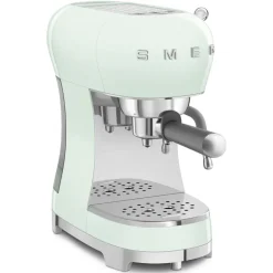 Smeg ECF02PGUK Espresso Coffee Machine with Steam Wand Pastel Green