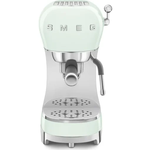 Smeg ECF02PGUK Espresso Coffee Machine with Steam Wand Pastel Green