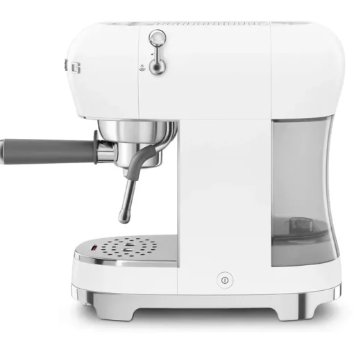 Smeg ECF02WHUK 50s Retro Style Espresso Coffee Machine with Steam Wand White