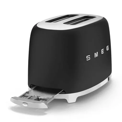 SMEG TSF01BLMUK 50s Retro Style 2 Slice Toaster Matte Black