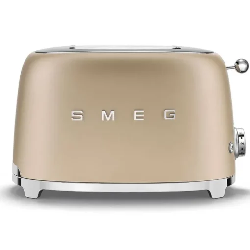 SMEG TSF01CHMUK 50s Retro Style 2 Slice Toaster Matte Champagne