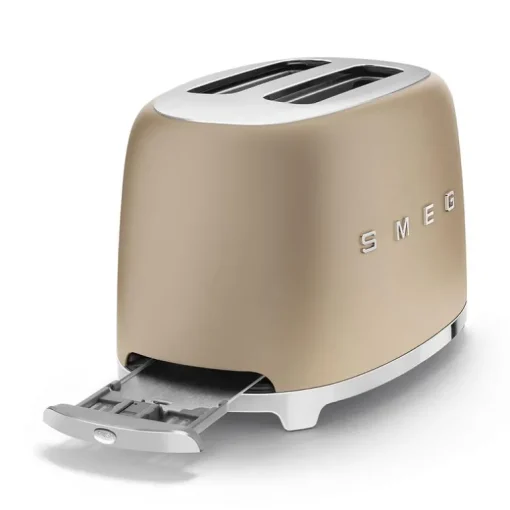 SMEG TSF01CHMUK 50s Retro Style 2 Slice Toaster Matte Champagne