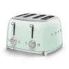 SMEG TSF03PGUK Four Slice Toaster in Pastel Green