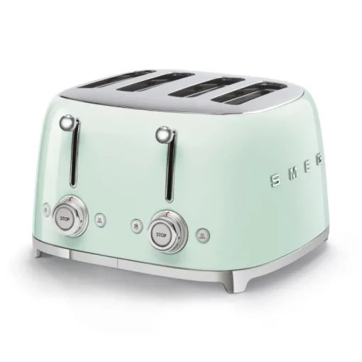SMEG TSF03PGUK Four Slice Toaster in Pastel Green
