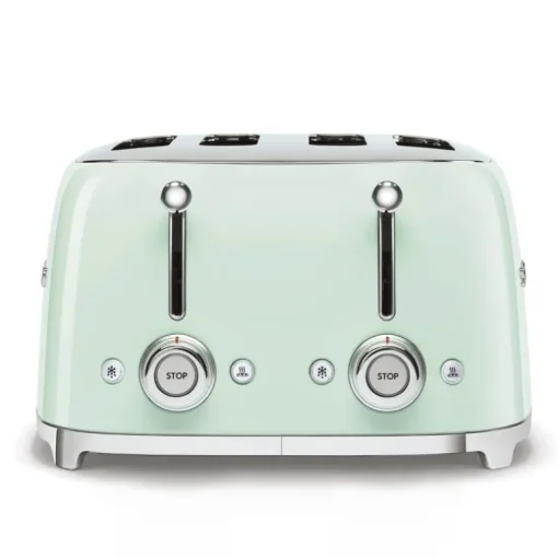 SMEG TSF03PGUK Four Slice Toaster in Pastel Green