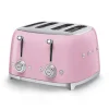 SMEG TSF03PKUK Four Slice Toaster in Pink