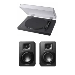 Sony PS-LX310BT Bluetooth Turntable with Audio Technica AT-SP3X Powered Bookshelf Speakers HiFi Package