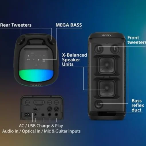 Sony SRSXV800B Wireless Portable Speaker Black