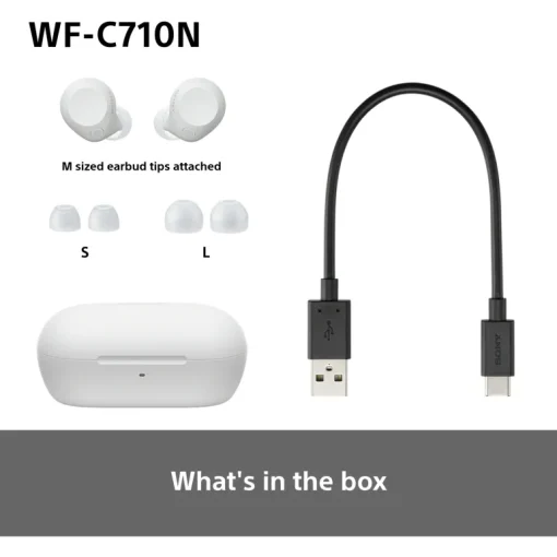 Sony WFC-710N Wireless Noise Cancelling Bluetooth Earbuds White