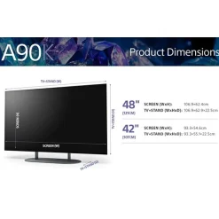 Sony XR42A90KU A90K BRAVIA XR MASTER Series OLED 4K Ultra HD High Dynamic Range HDR Smart TV Google TV
