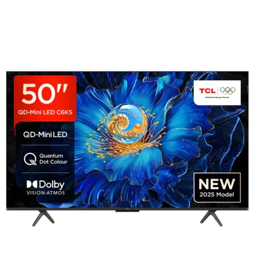 TCL 50C6KS-UK 50 Inch C6KS Premium 4K Ultra HD HDR QD-Mini LED Smart TV 2025