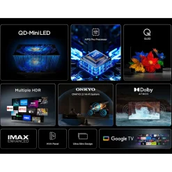 TCL 50C6KS-UK 50 Inch C6KS Premium 4K Ultra HD HDR QD-Mini LED Smart TV 2025