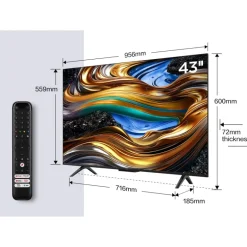 TCL 43P755K 43 Inch P755K 4K UHD HDR LED Smart Android TV 2024