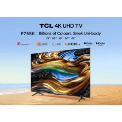 TCL 43P755K 43 Inch P755K 4K UHD HDR LED Smart Android TV 2024