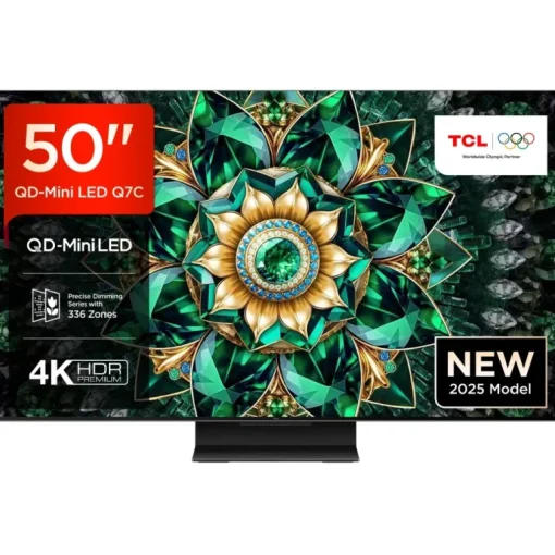 TCL 50Q7C-UK 50 Inch Q7C 4K Ultra HD HDR QD-Mini LED Smart Google TV 2025