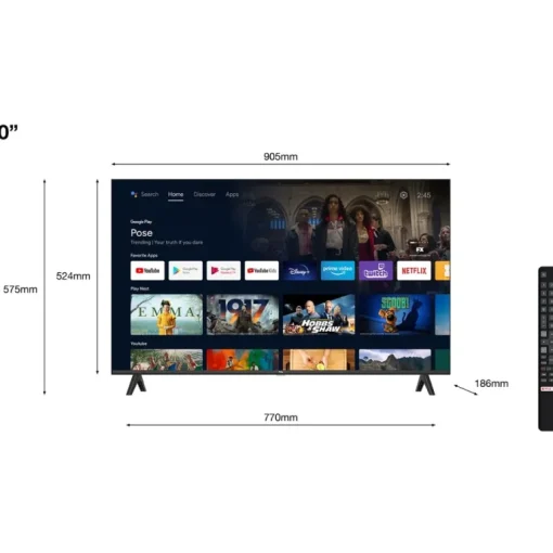 TCL 40S5400AK 40 Inch S54K Frameless Full HD HDR Smart Android TV 2024