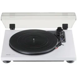 TEAC TN180BT Bluetooth 3-speed Analog Turntable with Phono EQ In White