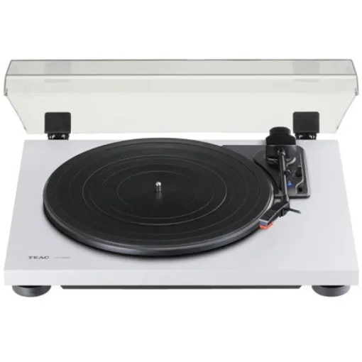 TEAC TN180BT Bluetooth 3-speed Analog Turntable with Phono EQ In White