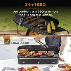 Tower T14028 2200W Indoor And Outdoor Electric BBQ Grill