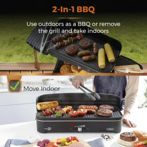 Tower T14028 2200W Indoor And Outdoor Electric BBQ Grill