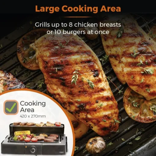 Tower T14049BMR Standing Electric BBQ Grill Black