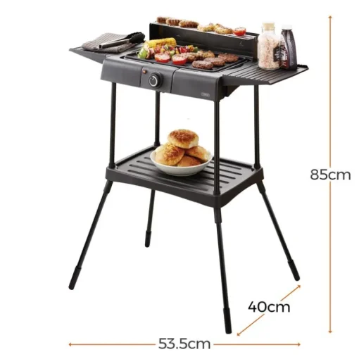 Tower T14049BMR Standing Electric BBQ Grill Black