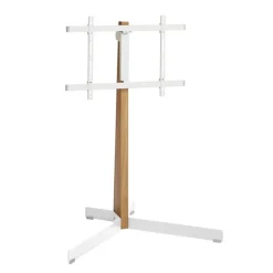 Vogels Comfort TVS 3695 Comfort Series Display Floor Stand 40-77 inch Stand Turn - Oak & White Steel