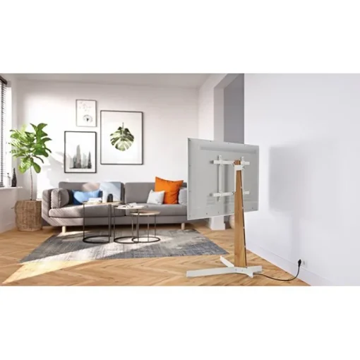 Vogels Comfort TVS 3695 Comfort Series Display Floor Stand 40-77 inch Stand Turn - Oak & White Steel