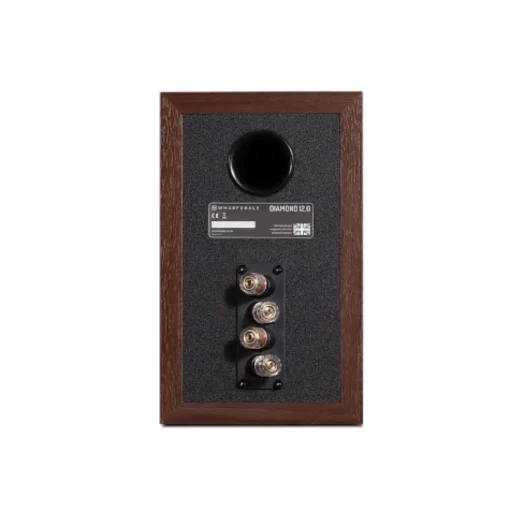 Wharfedale Diamond 12.0 Bookshelf speaker Compact 2 way with rear port (Pair) Walnut Pearl