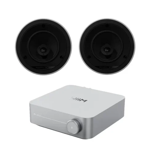 Wiim Amp Silver with Bowers & Wilkins CCM664 Ceiling Speakers Pair Package