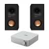 Wiim Amp Silver with Klipsch R-40M Bookshelf Speakers Package