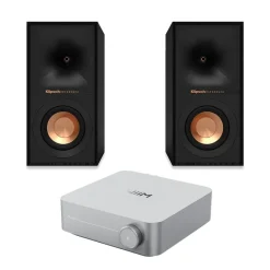 Wiim Amp Silver with Klipsch R-40M Bookshelf Speakers Package
