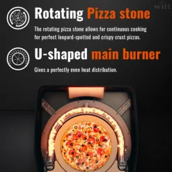Witt Etna Rotante 16 Inches Pizza Oven with Rotating Turntable Stone